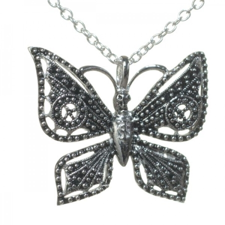 Серебряная подвеска (кулон из серебра) Бабочка, бабочка, приносящая удачу в делах