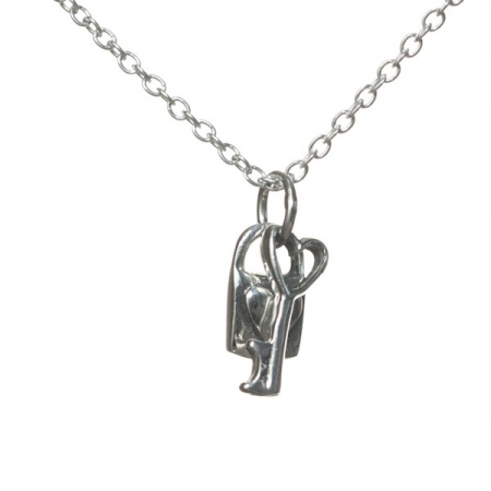 Серебряная подвеска (кулон из серебра) Ключ и замок