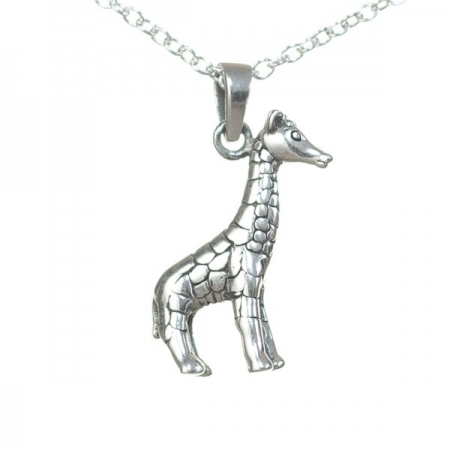 Серебряная подвеска жираф, кулон из серебра в виде жирафа, невероятно милый жирафик